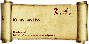 Kuhn Anikó névjegykártya